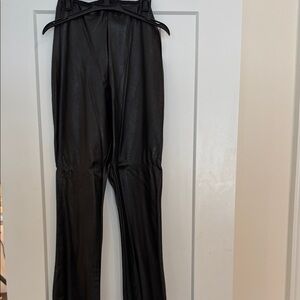 Commando Black flare vegan leather pants